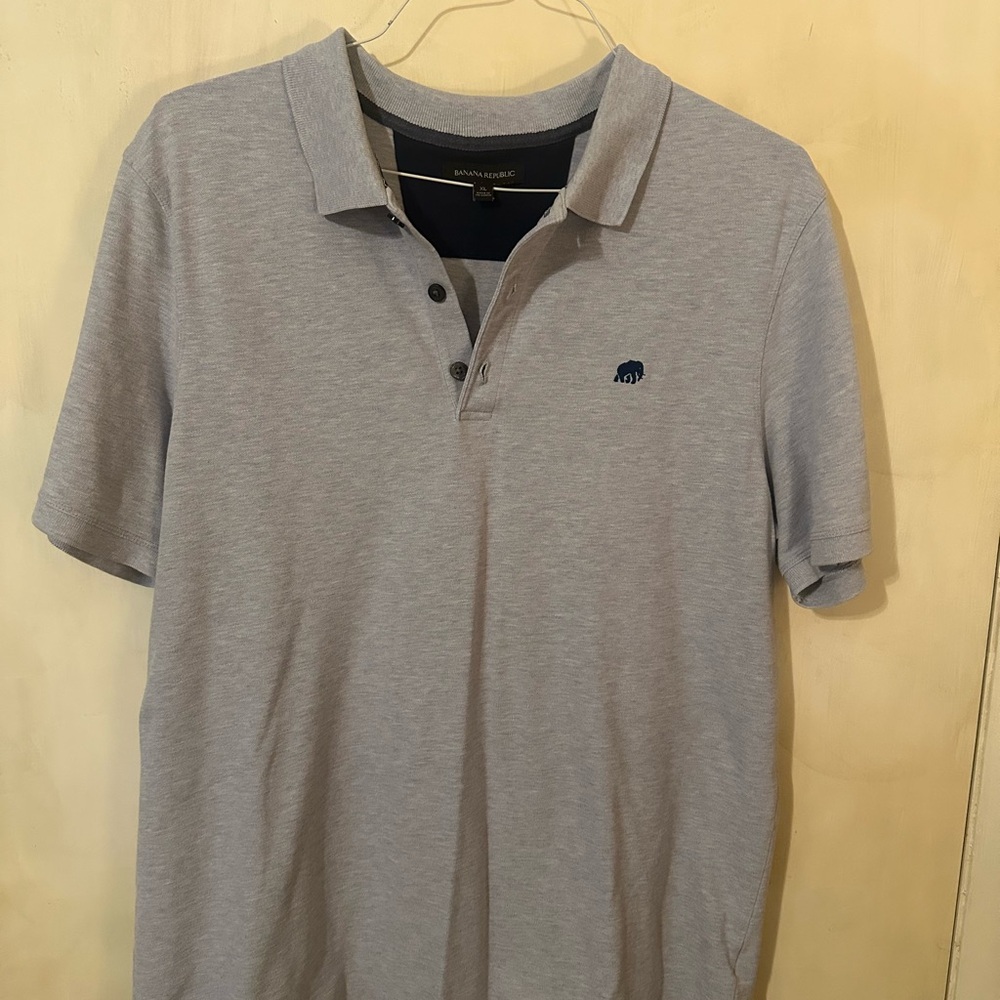 Banana Republic Heather Gray Polo Shirt